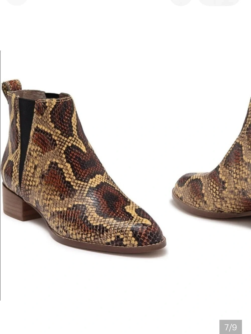 Madewell The Carina Boot in Snakeskin Embossed Leather 8.5
